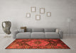 Machine Washable Persian Orange Traditional Area Rugs in a Living Room, wshtr670org