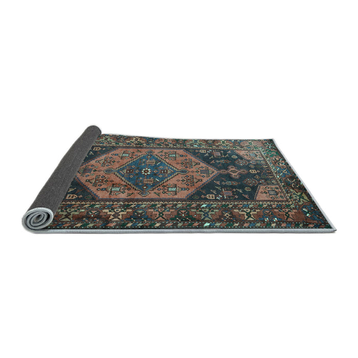 Sideview of Persian Light Blue Traditional Rug, tr670lblu