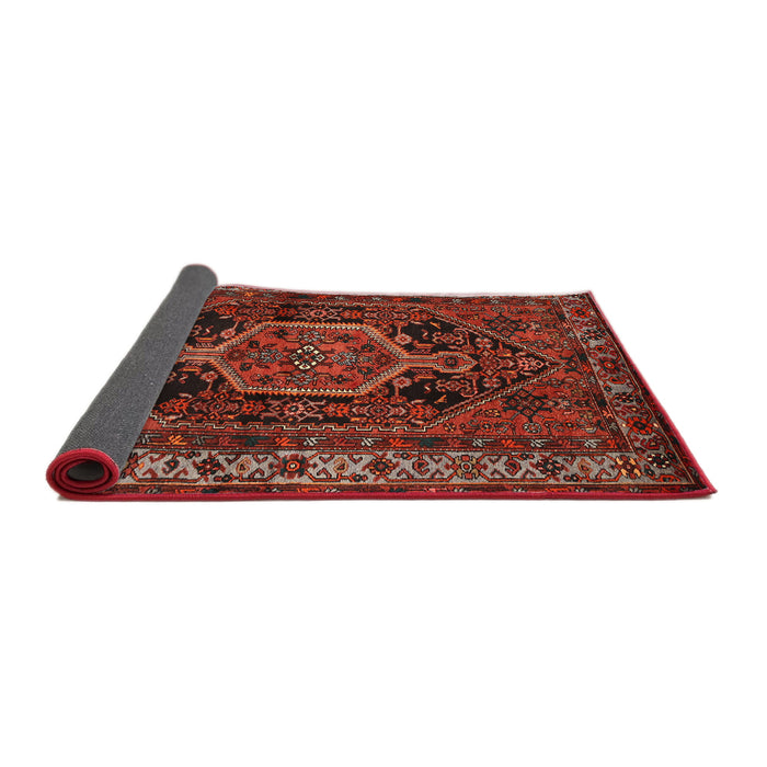 Sideview of Traditional Sienna Brown Persian Rug, tr671