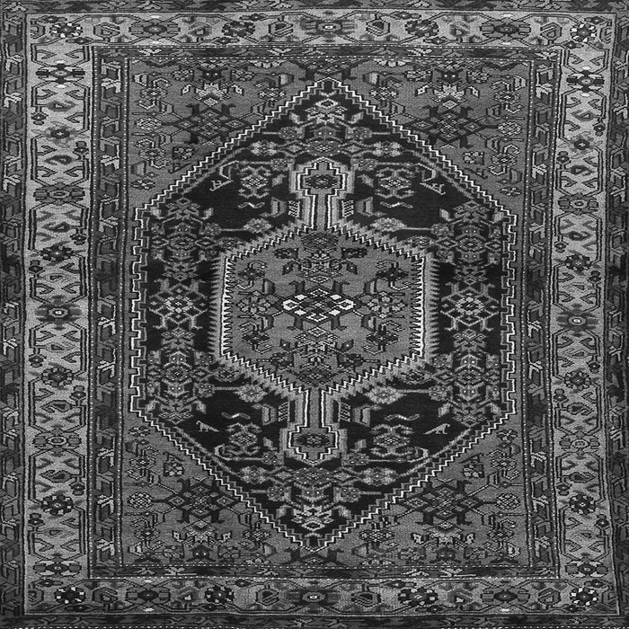 Round Machine Washable Persian Gray Traditional Rug, wshtr671gry