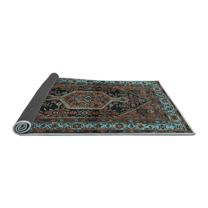 Sideview of Persian Light Blue Traditional Rug, tr671lblu