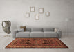 Machine Washable Persian Brown Traditional Rug in a Living Room,, wshtr671brn