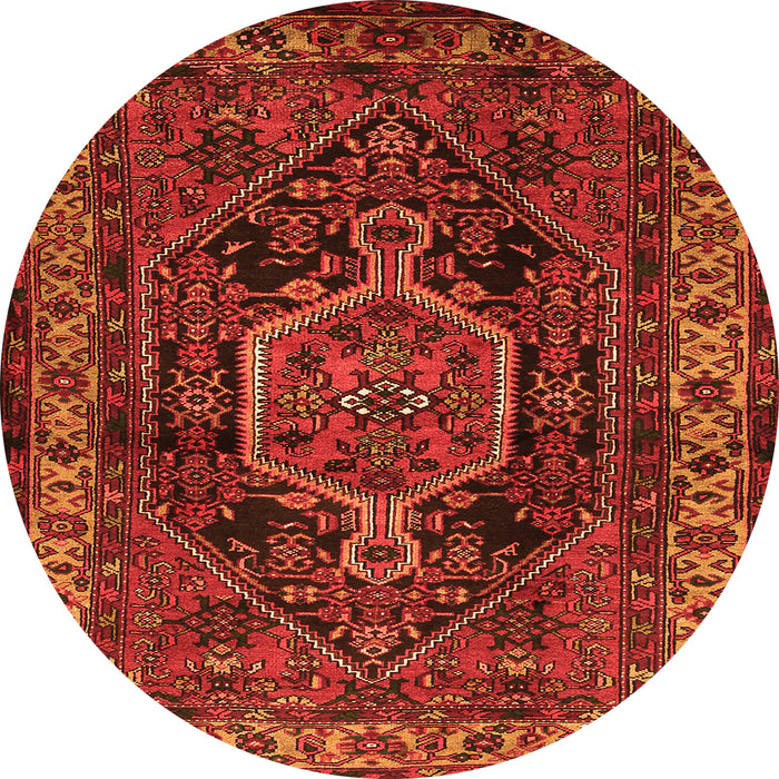 Square Persian Orange Traditional Rug, tr671org