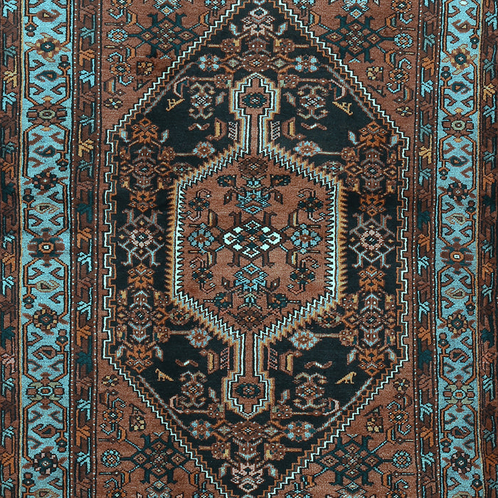 Machine Washable Persian Light Blue Traditional Rug, wshtr671lblu