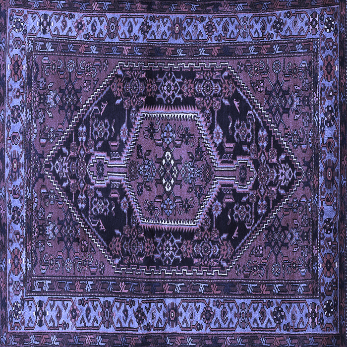 Square Persian Blue Traditional Rug, tr671blu