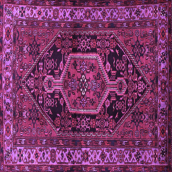 Square Persian Purple Traditional Rug, tr671pur