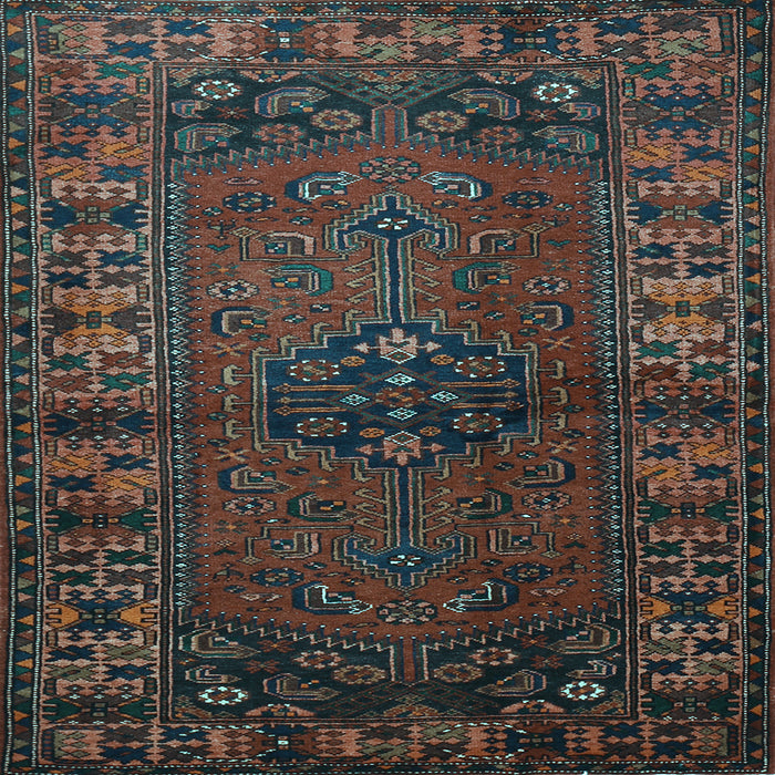 Square Persian Light Blue Traditional Rug, tr672lblu