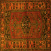 Square Persian Yellow Traditional Rug, tr672yw