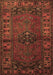 Machine Washable Persian Brown Traditional Rug, wshtr672brn