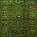 Serging Thickness of Persian Green Traditional Rug, tr672grn