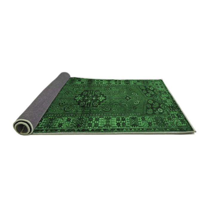 Sideview of Persian Emerald Green Traditional Rug, tr672emgrn