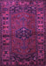 Machine Washable Persian Purple Traditional Area Rugs, wshtr672pur