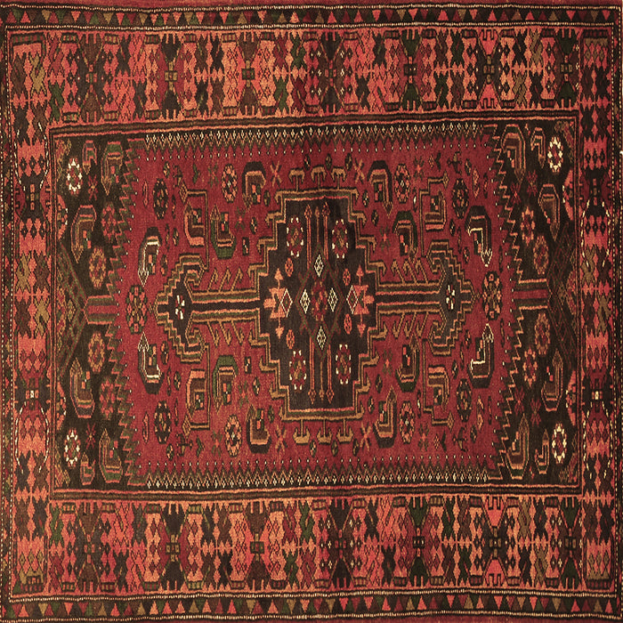 Square Machine Washable Persian Brown Traditional Rug, wshtr672brn