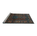 Sideview of Machine Washable Persian Light Blue Traditional Rug, wshtr672lblu