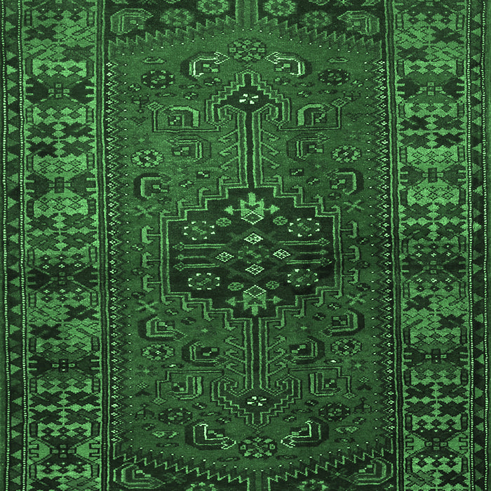 Machine Washable Persian Emerald Green Traditional Area Rugs, wshtr672emgrn