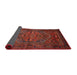 Sideview of Traditional Brown Red Persian Rug, tr673