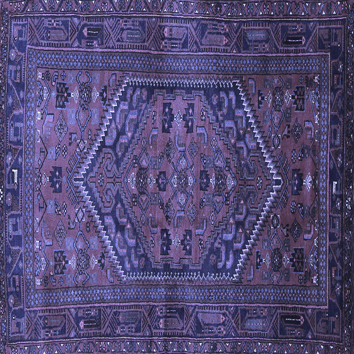 Square Persian Blue Traditional Rug, tr673blu