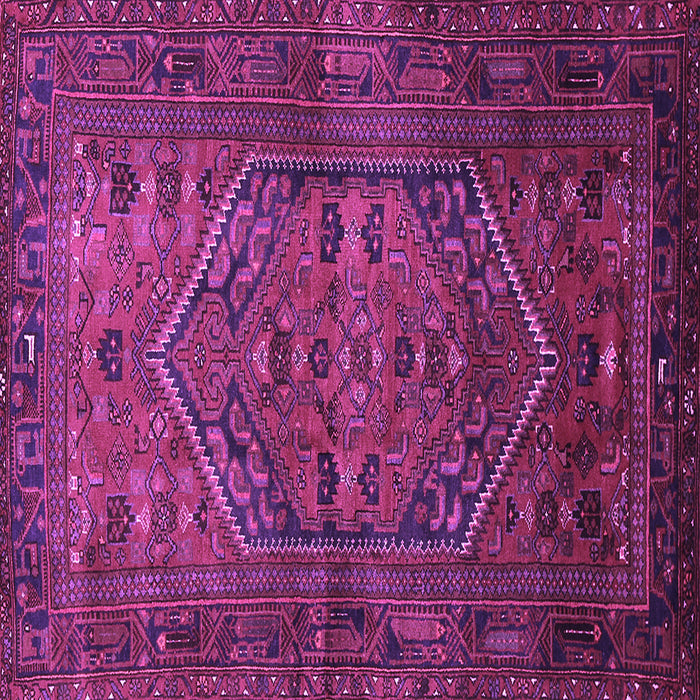 Square Persian Purple Traditional Rug, tr673pur