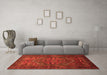 Machine Washable Persian Orange Traditional Area Rugs in a Living Room, wshtr673org