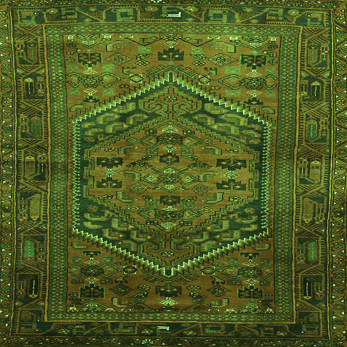 Serging Thickness of Persian Green Traditional Rug, tr673grn