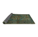 Sideview of Persian Turquoise Traditional Rug, tr673turq