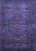 Machine Washable Persian Blue Traditional Rug, wshtr673blu