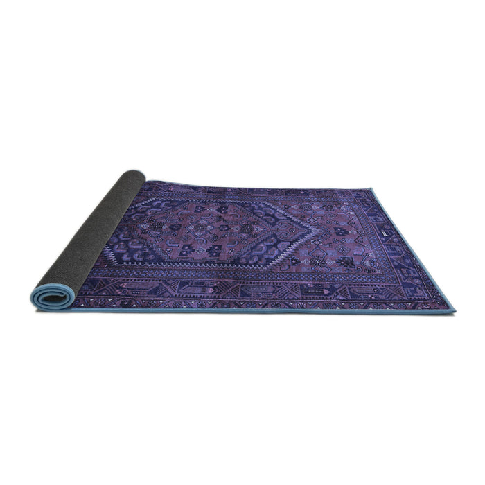 Sideview of Persian Blue Traditional Rug, tr673blu