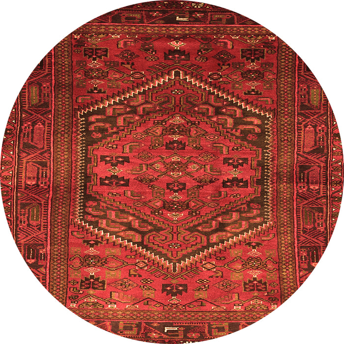 Square Persian Orange Traditional Rug, tr673org