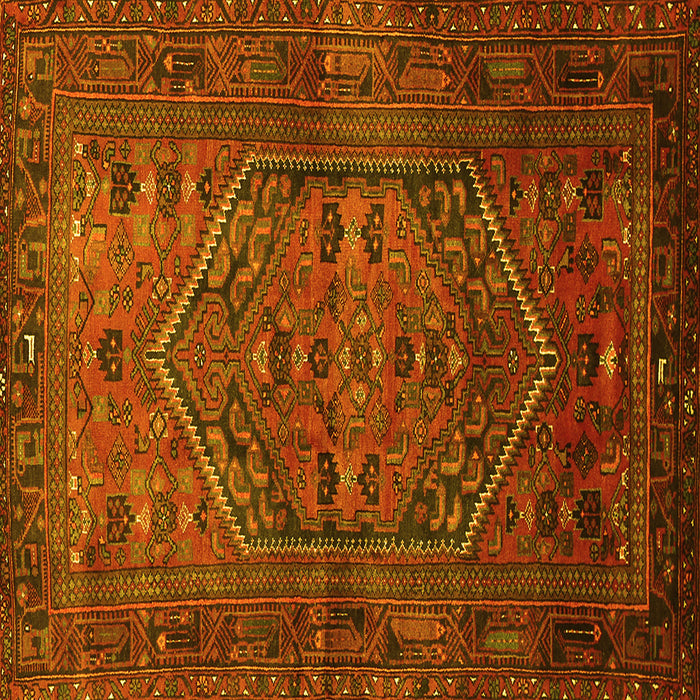 Square Persian Yellow Traditional Rug, tr673yw