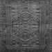 Serging Thickness of Persian Gray Traditional Rug, tr673gry