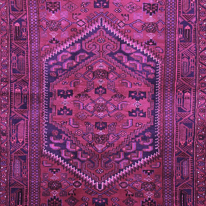 Machine Washable Persian Purple Traditional Area Rugs, wshtr673pur