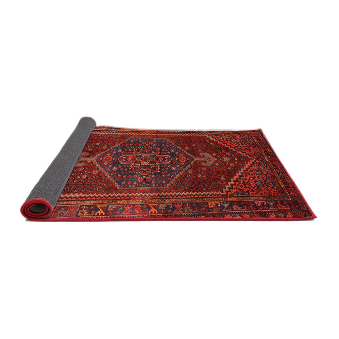Sideview of Traditional Brown Red Persian Rug, tr674