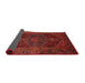 Sideview of Traditional Brown Red Persian Rug, tr674