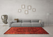 Machine Washable Persian Orange Traditional Area Rugs in a Living Room, wshtr674org