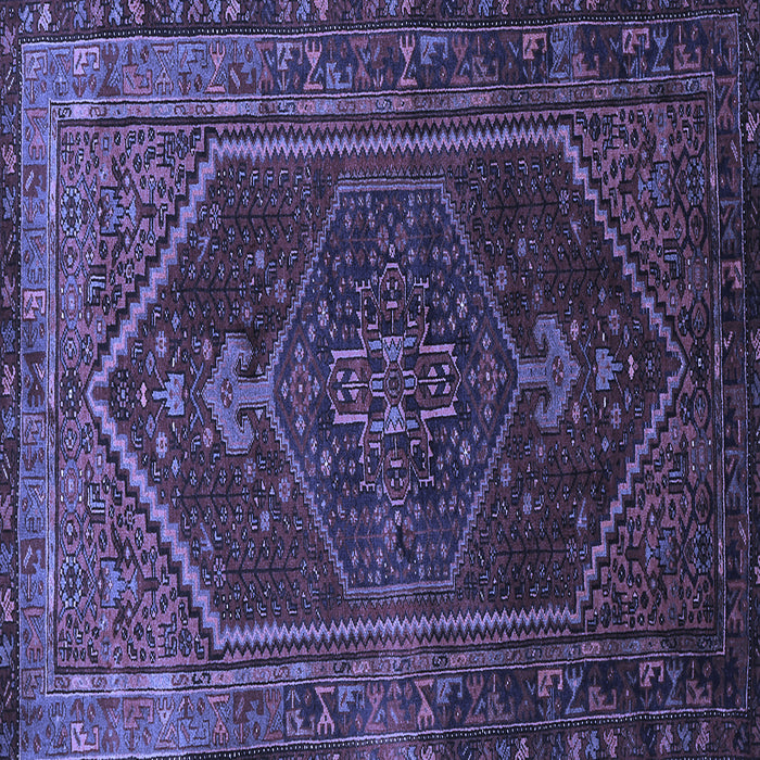 Square Persian Blue Traditional Rug, tr674blu