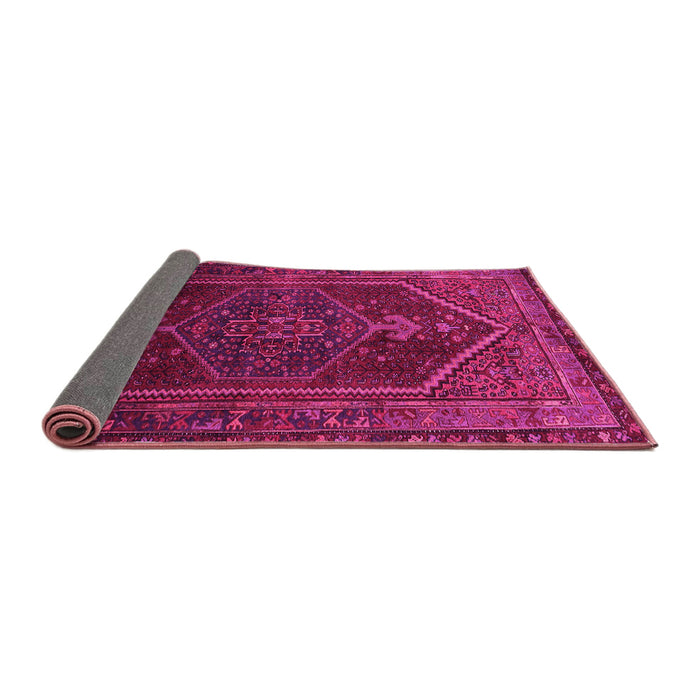 Sideview of Persian Pink Traditional Rug, tr674pnk