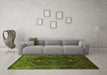 Machine Washable Persian Green Traditional Area Rugs in a Living Room,, wshtr674grn