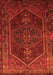 Serging Thickness of Machine Washable Persian Orange Traditional Area Rugs, wshtr674org