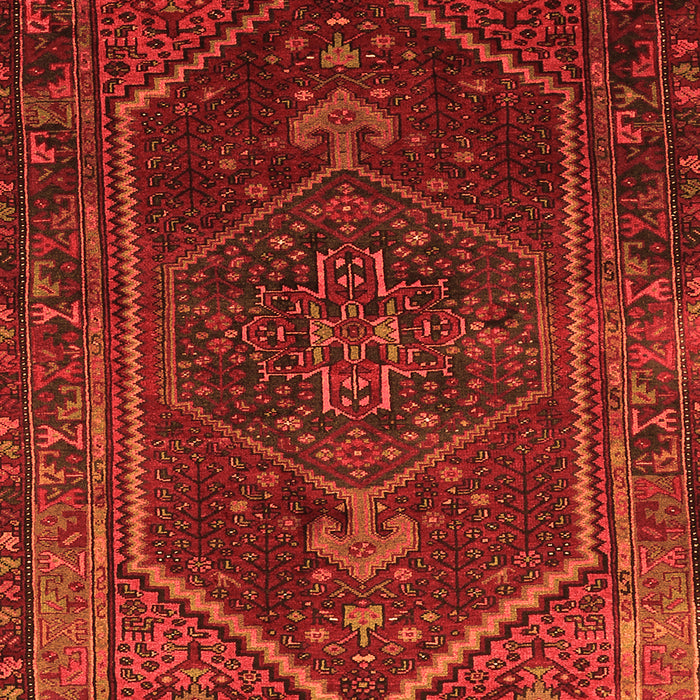 Serging Thickness of Machine Washable Persian Orange Traditional Area Rugs, wshtr674org