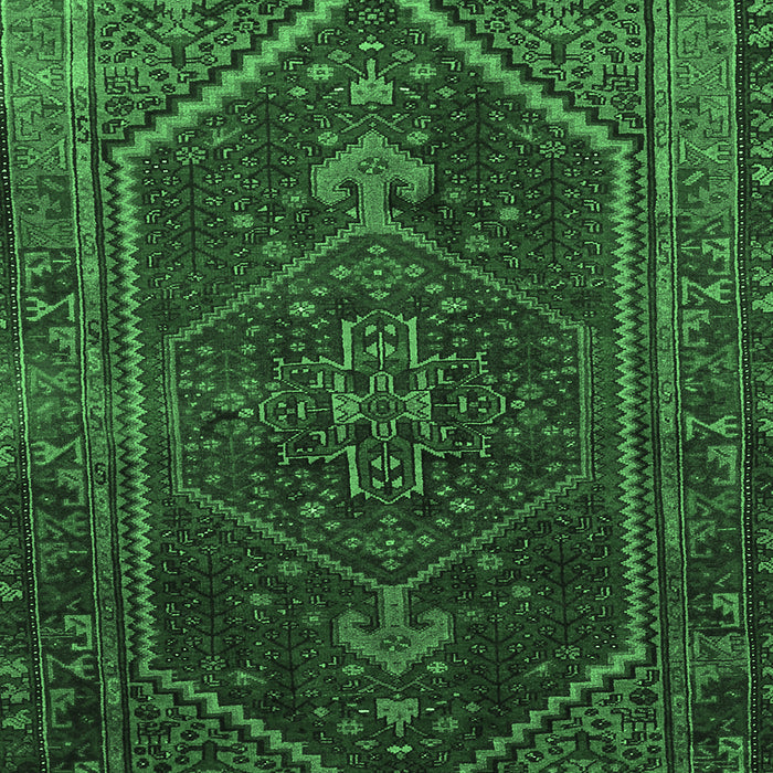 Machine Washable Persian Emerald Green Traditional Area Rugs, wshtr674emgrn