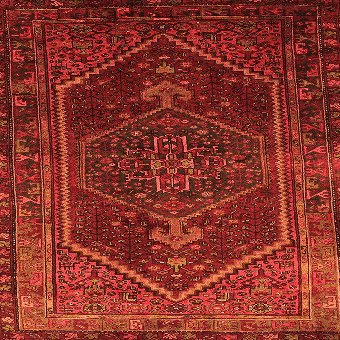 Serging Thickness of Persian Orange Traditional Rug, tr674org