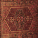 Square Persian Brown Traditional Rug, tr674brn