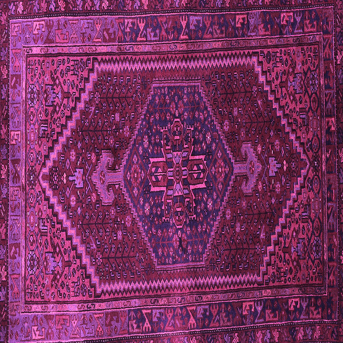 Square Machine Washable Persian Purple Traditional Area Rugs, wshtr674pur