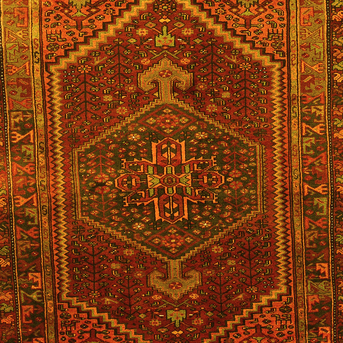 Machine Washable Persian Yellow Traditional Rug, wshtr674yw