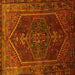 Square Persian Yellow Traditional Rug, tr674yw