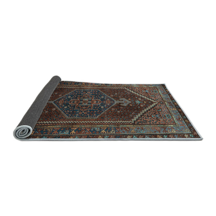 Sideview of Persian Light Blue Traditional Rug, tr674lblu