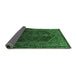 Sideview of Persian Emerald Green Traditional Rug, tr674emgrn