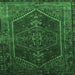 Square Persian Emerald Green Traditional Rug, tr674emgrn