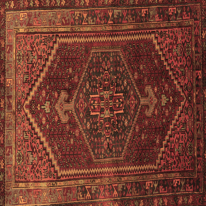 Square Machine Washable Persian Brown Traditional Rug, wshtr674brn