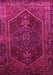 Machine Washable Persian Pink Traditional Rug, wshtr674pnk